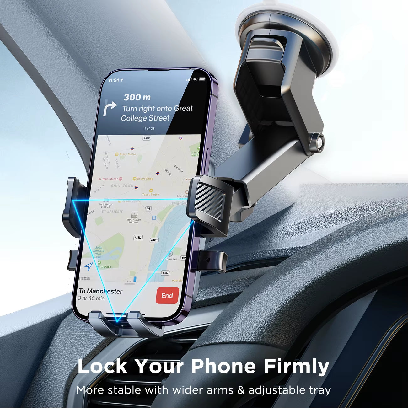 Car Phone Holder Cell Phone Car Mount Universal 360° Rotatable Phone Holder for Car Dashboard Windscreen 4.7-6.8''Phones