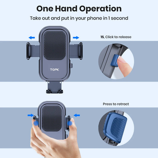 Car Phone Holder Car Mount with Hook Clip for Car Air Vent 360° Rotation Phone Mount for Cellphones